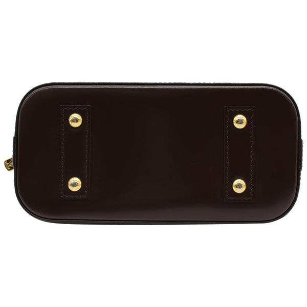 LOUIS VUITTON Alma BB Damier Ebene Satchel Crossbody Bag Brown