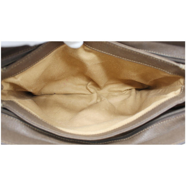 GUCCI Vintage Web Detail GG Canvas Shoulder Bag Beige