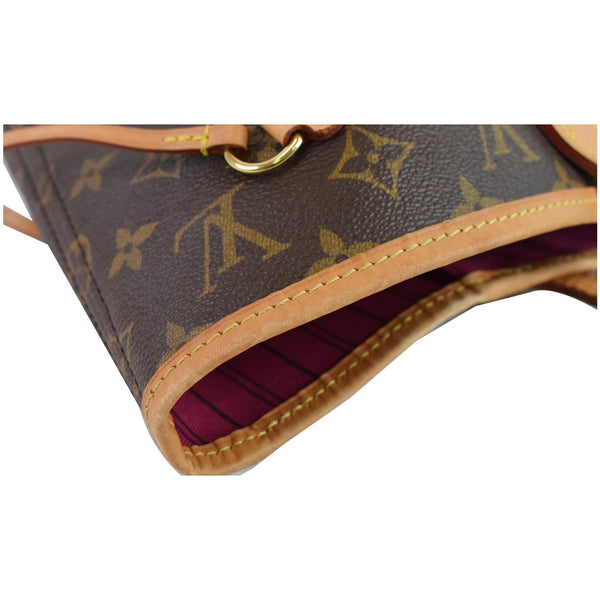 LOUIS VUITTON Neverfull MM Monogram Canvas Tote Bag Fuchsia