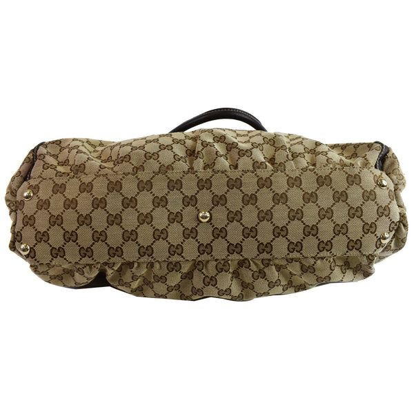 GUCCI GG Canvas Gold D Ring Tote Bag Beige/Ebony 190248