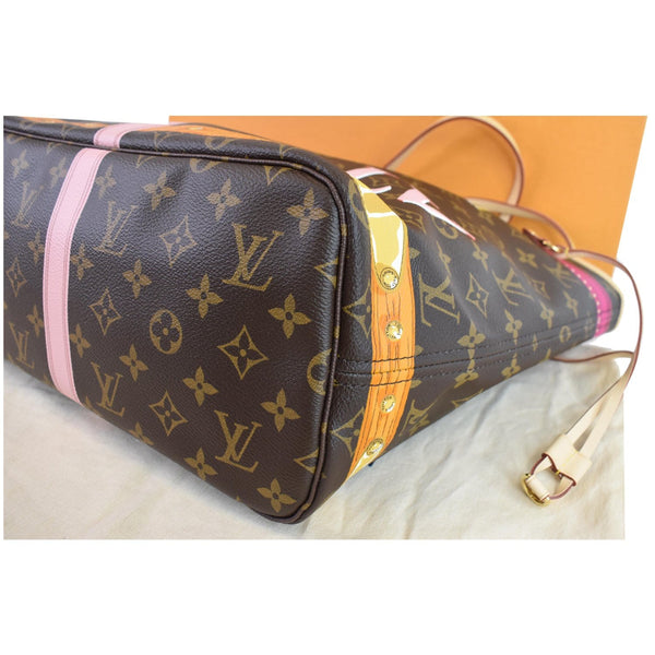 LOUIS VUITTON Neverfull MM Summer Trunk Monogram Canvas Shoulder Bag Brown