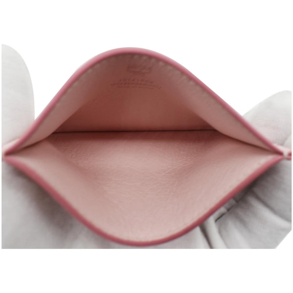 MCM Mini Visetos Monogram Canvas Card Holder Pink