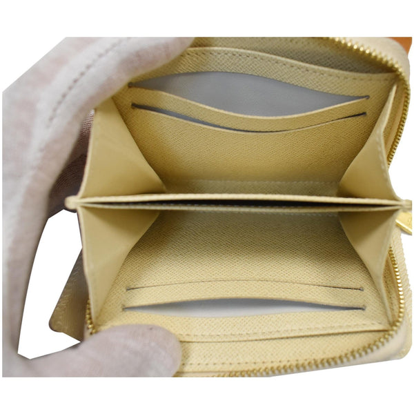 LOUIS VUITTON Zippy Damier Azur Coin Purse White