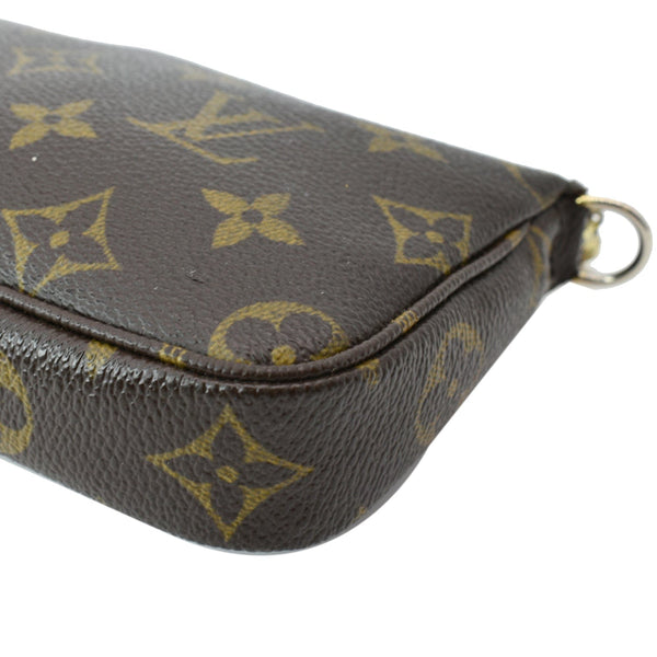 LOUIS VUITTON Mini Pochette Monogram Canvas Accessoires Pouch Brown