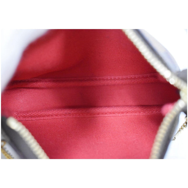 LOUIS VUITTON Mini Pochette Damier Ebene Accessories Pouch Brown