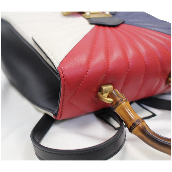 Gucci Queen Margaret Quilted Leather Bee Backpack close view