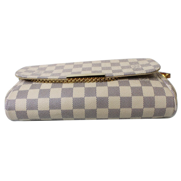 LOUIS VUITTON Favorite MM Damier Azur Crossbody Bag White
