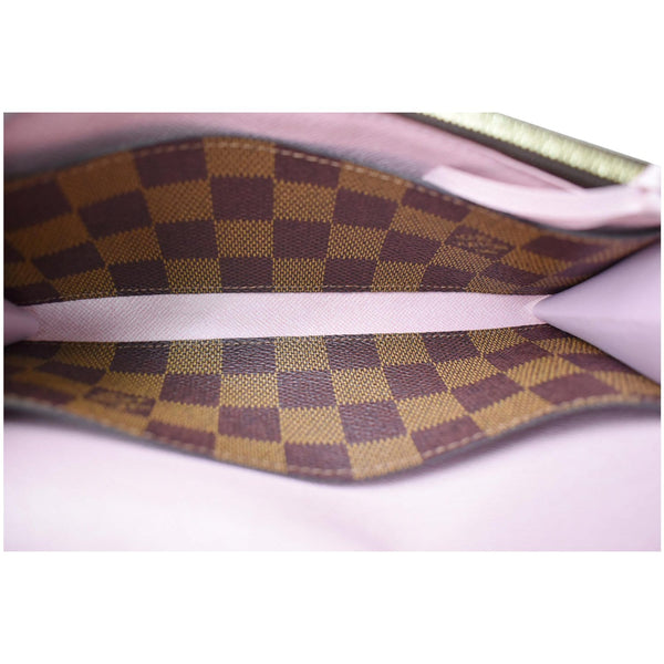 LOUIS VUITTON Emilie Damier Ebene Wallet Rose Ballerine