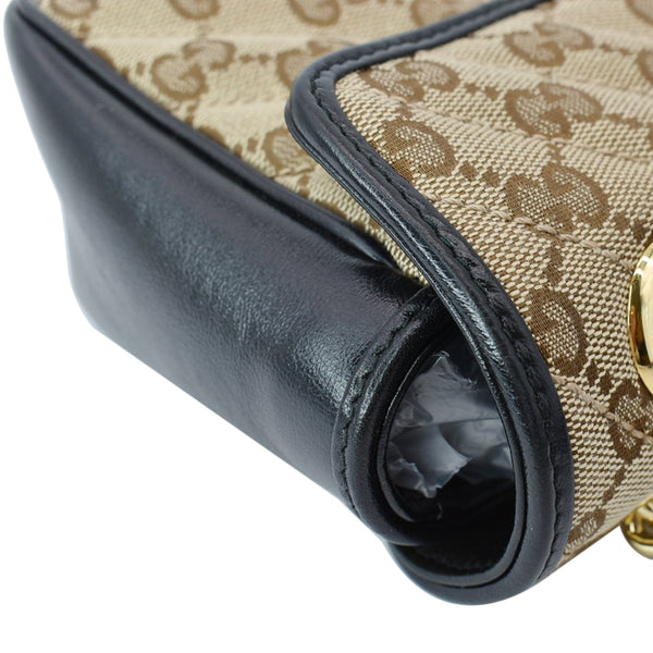GUCCI GG Marmont Small Matelasse Canvas Shoulder Bag Black 443497