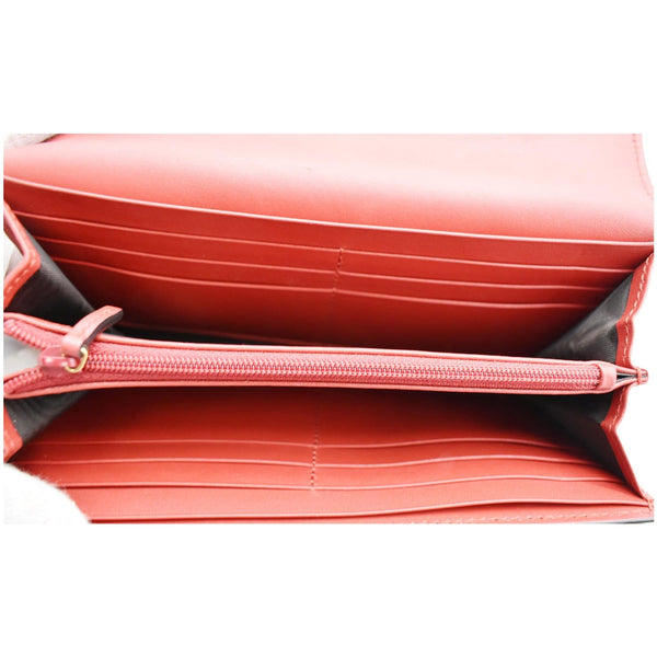 Gucci Sylvie Continental Leather Wallet Red - Dallas Handbags