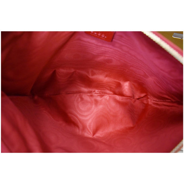 GUCCI Linea Merida Web Stripe Canvas Zip Pouch Multicolor 524788