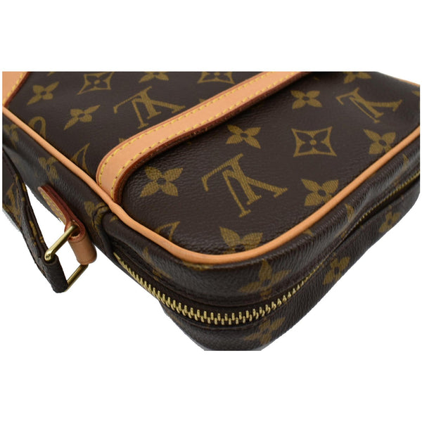 LOUIS VUITTON Danube PM Monogram Canvas Crossbody Bag Brown