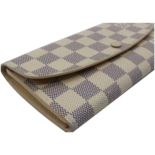 LOUIS VUITTON Emilie Damier Azur Wallet White