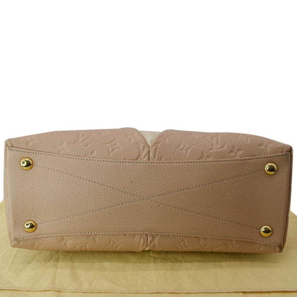 LOUIS VUITTON V MM Monogram Empreinte Tote Shoulder Bag Rose