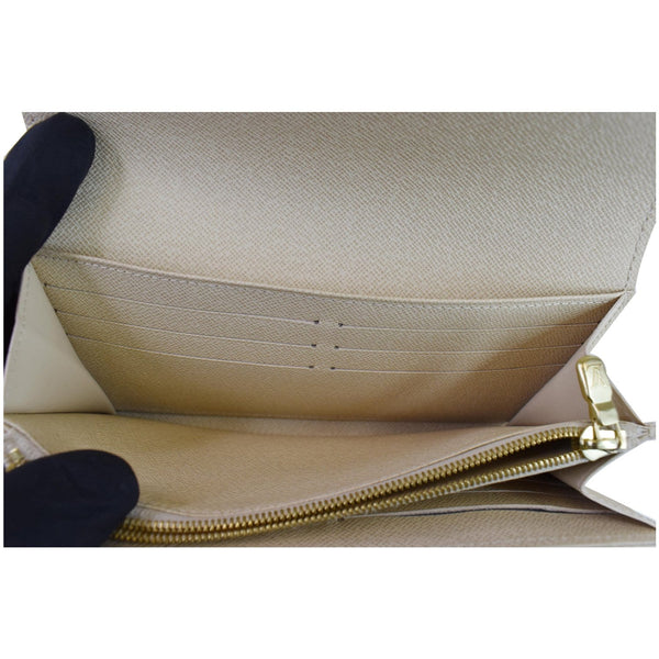 LOUIS VUITTON Damier Azur Sarah Wallet White