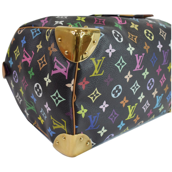 LOUIS VUITTON Speedy 30 Monogram Multicolor Satchel Bag Black