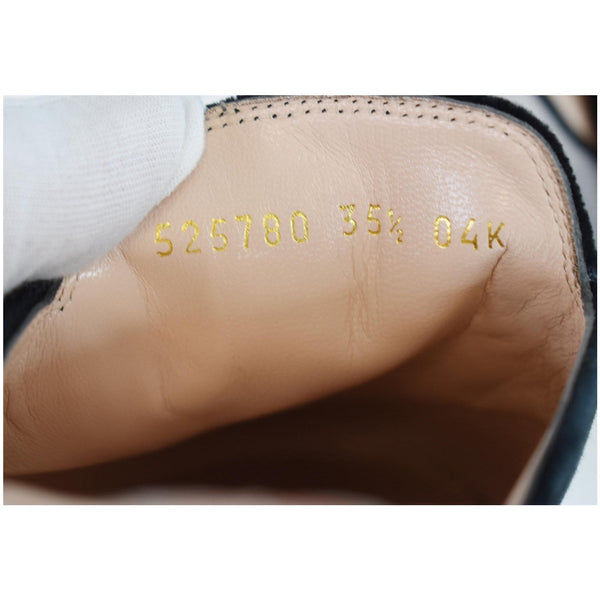 GUCCI Princetown Sequined Suede Mules Slipper Black US 5.5