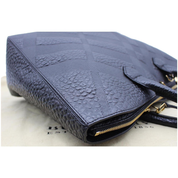 BURBERRY Dewsbury Medium Grain Check Embossed Tote Bag Black