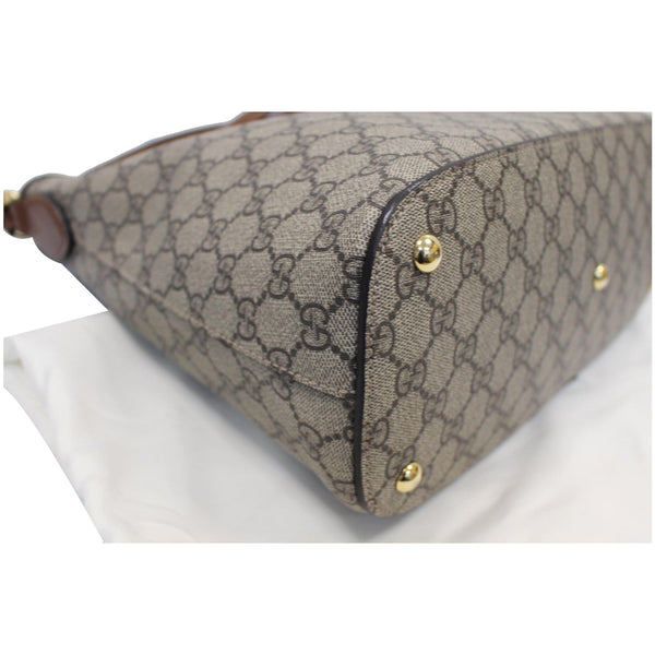 GUCCI Linea A Supreme Coated Canvas Hobo Shoulder Bag Beige 414930 - 15% OFF