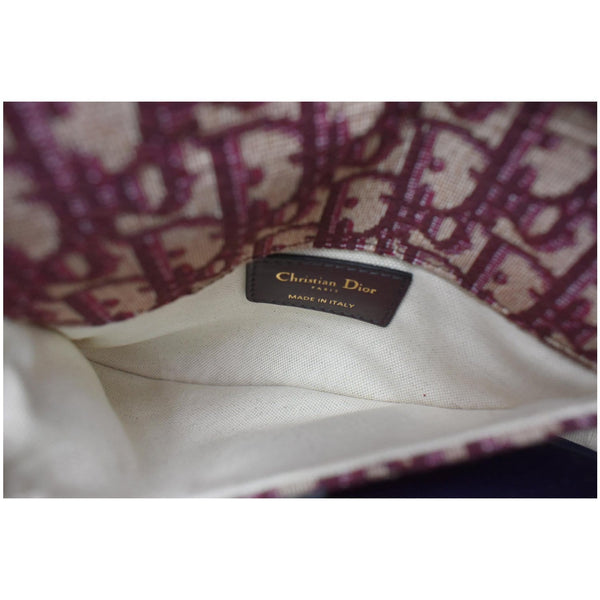 CHRISTIAN DIOR Saddle Oblique Jacquard Belt Bag Burgundy