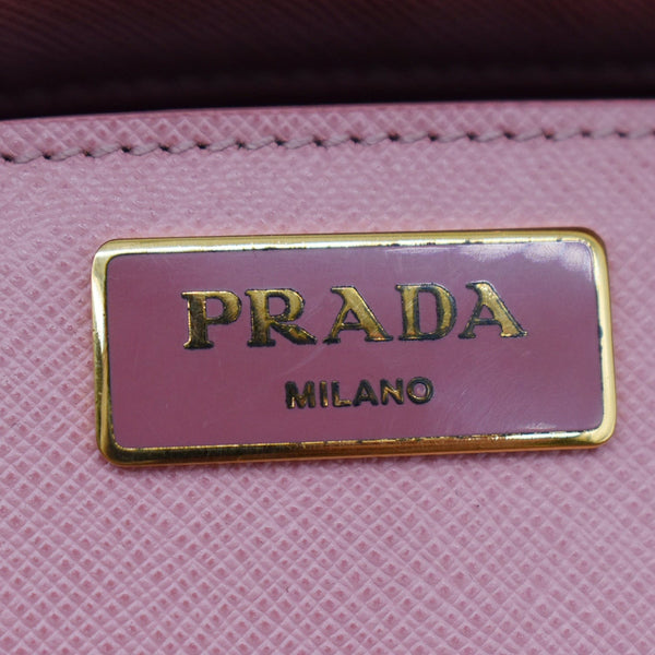 PRADA Galleria Large Double Zip Saffiano Leather Tote Bag Petal Pink - Hot Deals
