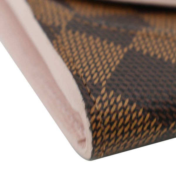 LOUIS VUITTON Caissa Damier Ebene Wallet Rose Ballerine - Hot Deals