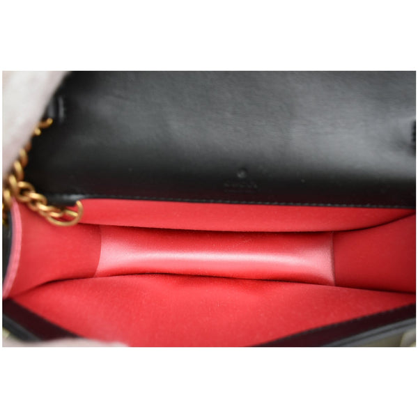 GUCCI GG Marmont Suede Leather Crossbody Bag Black 488426