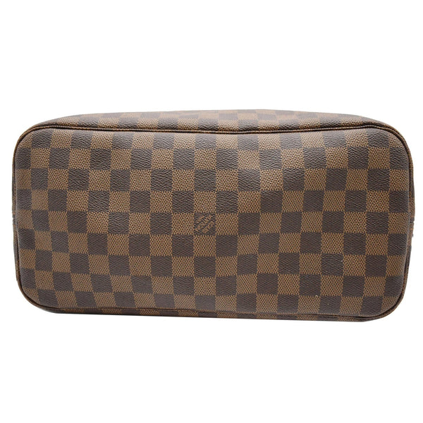 LOUIS VUITTON Neverfull MM Damier Ebene Tote Bag Brown