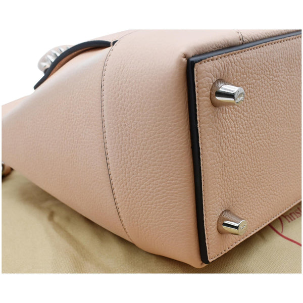 CHRISTIAN LOUBOUTIN Eloise Pebbled Leather Satchel Bag Light Pink - Final Sale