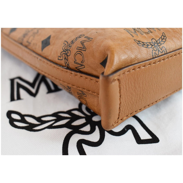 MCM Mini Essential Visetos Crossbody Bag Cognac