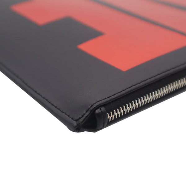 GIVENCHY LOVE Leather Zip Clutch bag Black