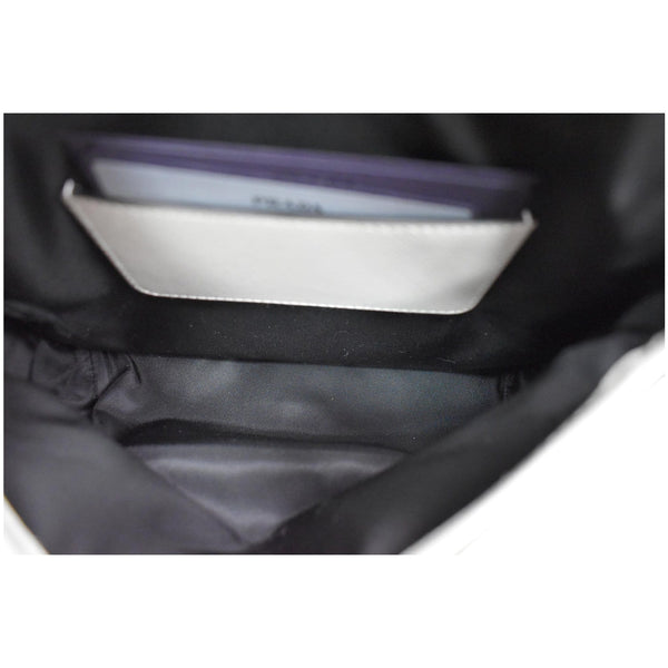 PRADA Re-Nylon Saffiano Leather Smartphone Case Shoulder Bag White