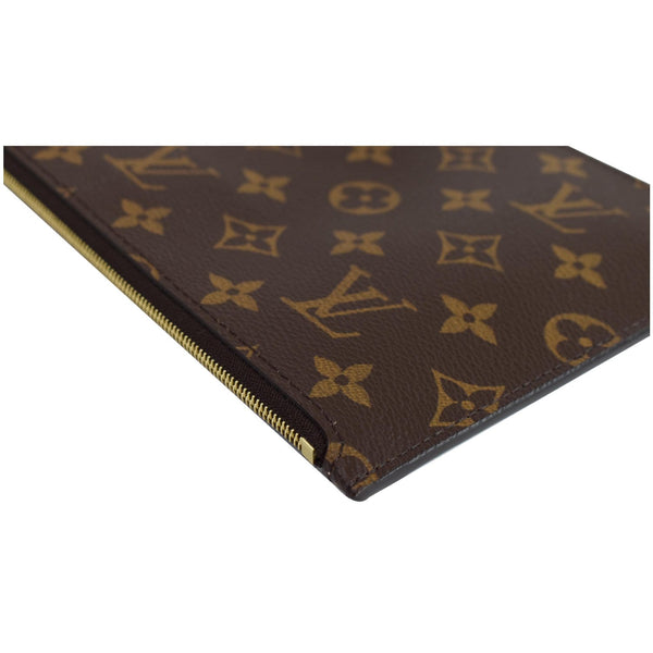 LOUIS VUITTON Pochette Wristlet Pouch Monogram Canvas Neverfull MM Brown