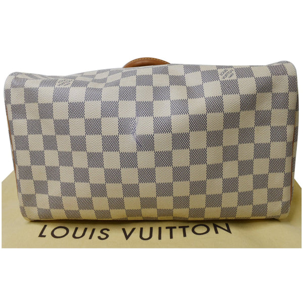 LOUIS VUITTON Speedy 30 Damier Azur Satchel Bag White