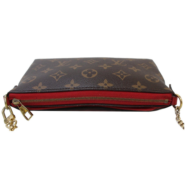 Zipper Louis Vuitton Pallas Clutch Monogram Canvas Bag