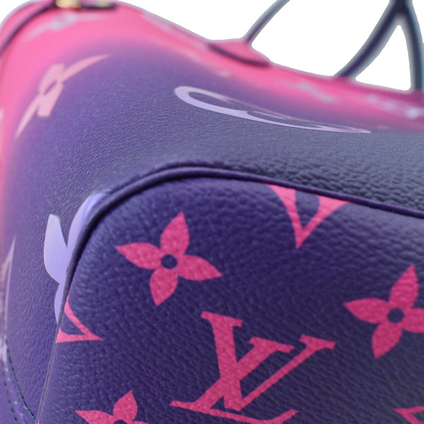 LOUIS VUITTON Neverfull MM Monogram Canvas Tote Bag Midnight Fuchsia