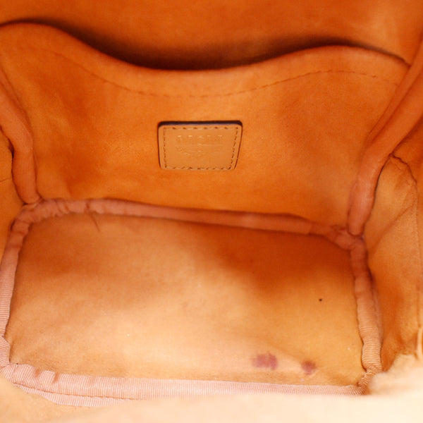 MCM Crystal Visetos Mini Nappa Leather Backpack Bag Cognac - Hot Deals