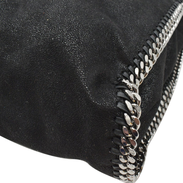 STELLA MCCARTNEY Falabella Large Faux Leather Chain Shoulder Bag Black