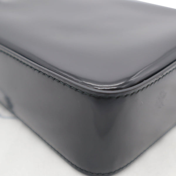 Prada Small Brushed Leather Tote Shoulder Bag Black - DDH