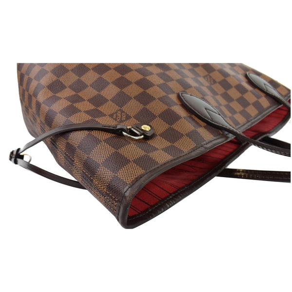 Louis Vuitton Neverfull MM Damier Ebene Tote Bag corner view