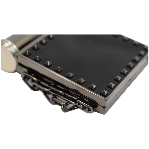 Valentino Minaudiere Studded Mirror Leather pouch used