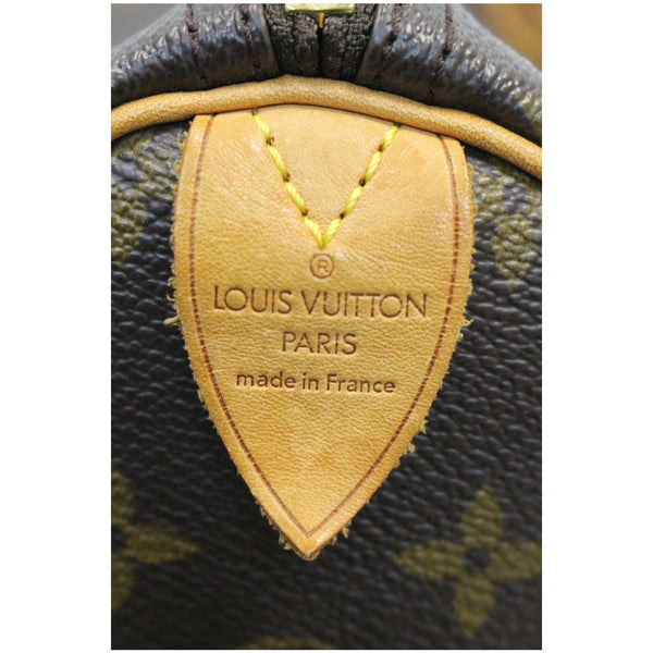 Louis Vuitton Speedy 40 Monogram Canvas tote bag tag