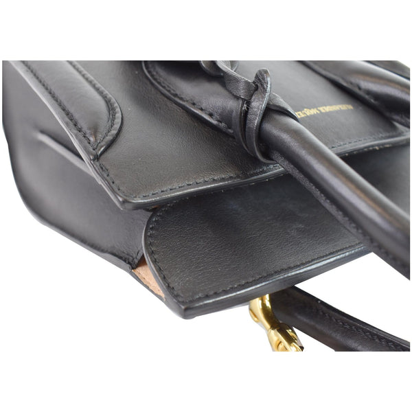 ALEXANDER MCQUEEN Heroine 21 Mini Leather Tote Bag Black