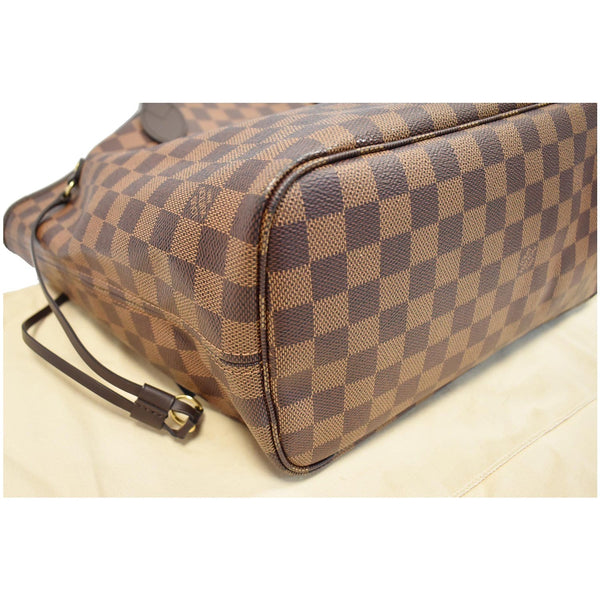 LOUIS VUITTON Neverfull MM Damier Ebene Shoulder Bag Brown
