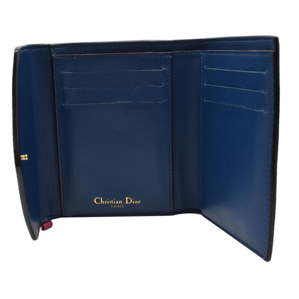 CHRISTIAN DIOR Diorissimo Compact Grained Leather Wallet Pink