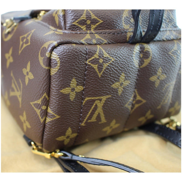 Louis Vuitton Palm Springs Mini Monogram Backpack corner closeups