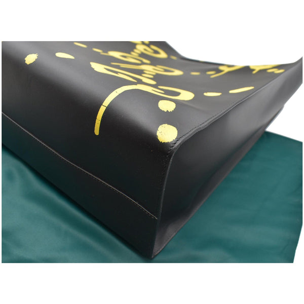 GUCCI Ghost Real Large XL Calfskin Leather Tote Bag Black 415883