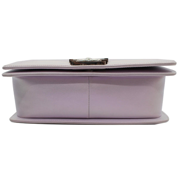 Chanel Medium Boy Flap Chevron Leather Shoulder Bag - Used