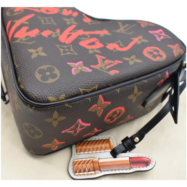 LOUIS VUITTON Sac Coeur Heart Monogram Canvas Crossbody Bag Brown