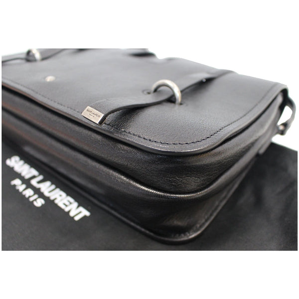 YVES SAINT LAURENT Large Charlotte Leather Messenger Bag Black